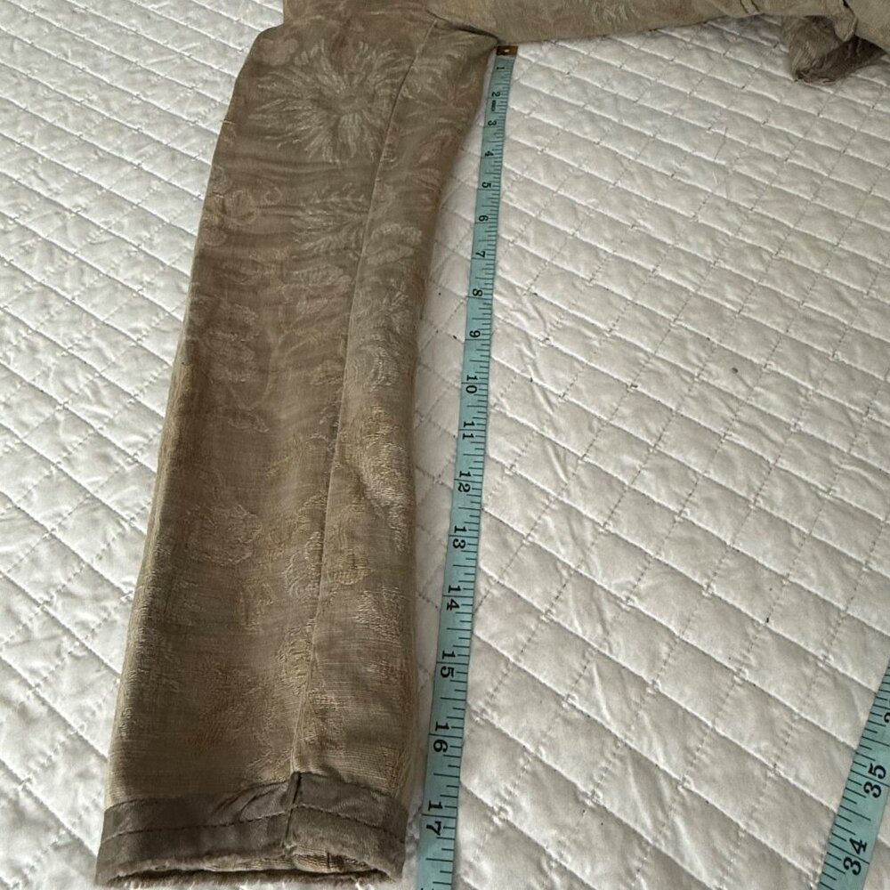 Tandem Womens Beige Floral Patterned Linen-Blend Blazer Jacket Size 34 - Picture 13 of 13